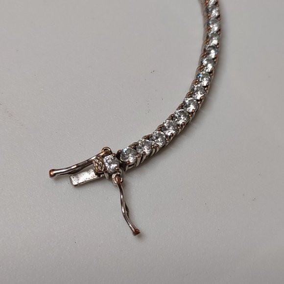 Silver Tone And Clear Rhinestone Bracelet - Picture 6 of 15